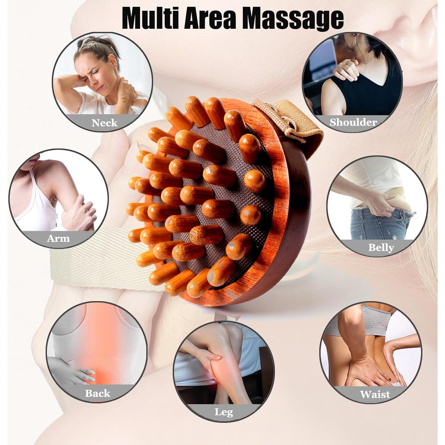 Cepillo de Masaje Anticelulitis Veryond de Madera Sapele 10cm