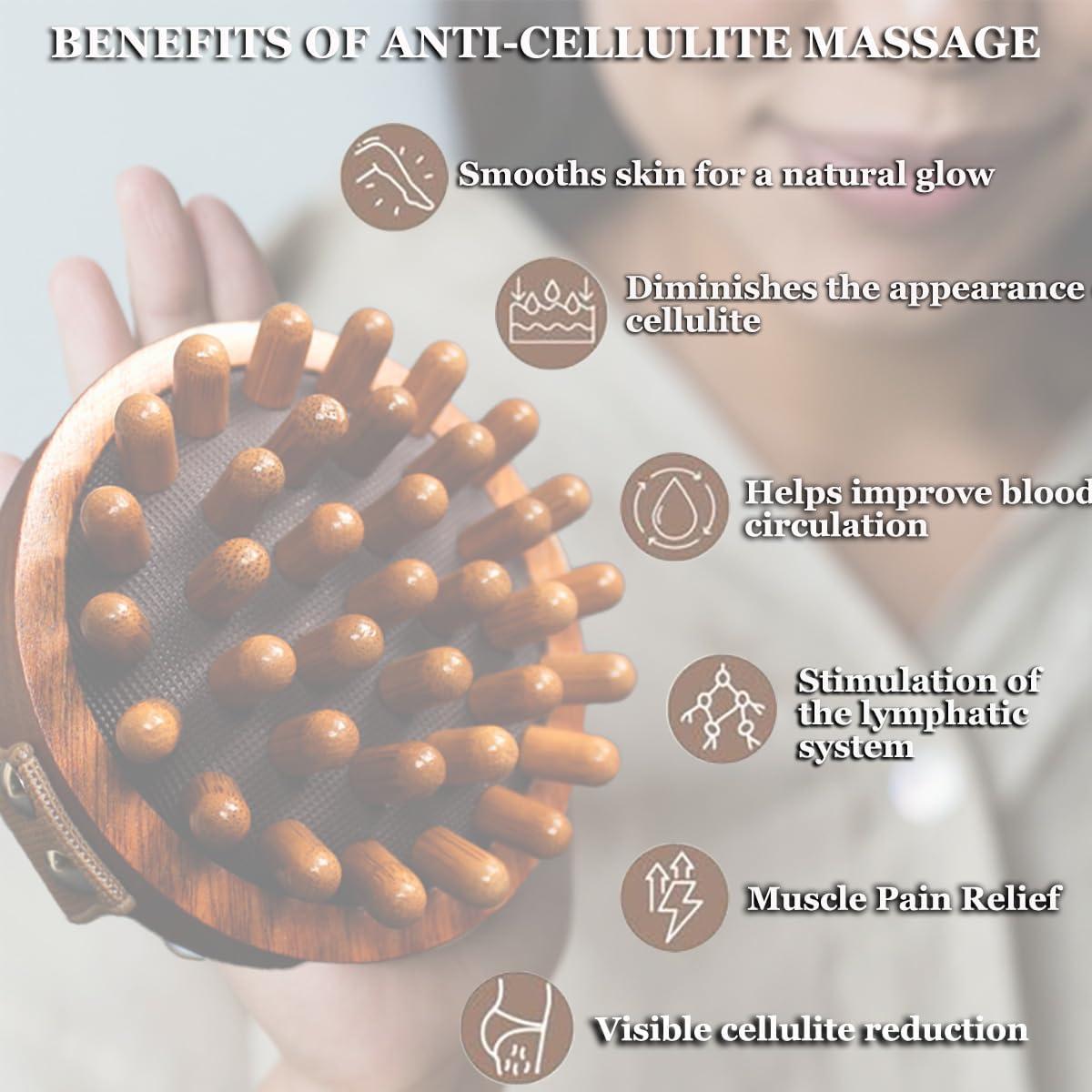 Cepillo de Masaje Anticelulitis Veryond de Madera Sapele 10cm