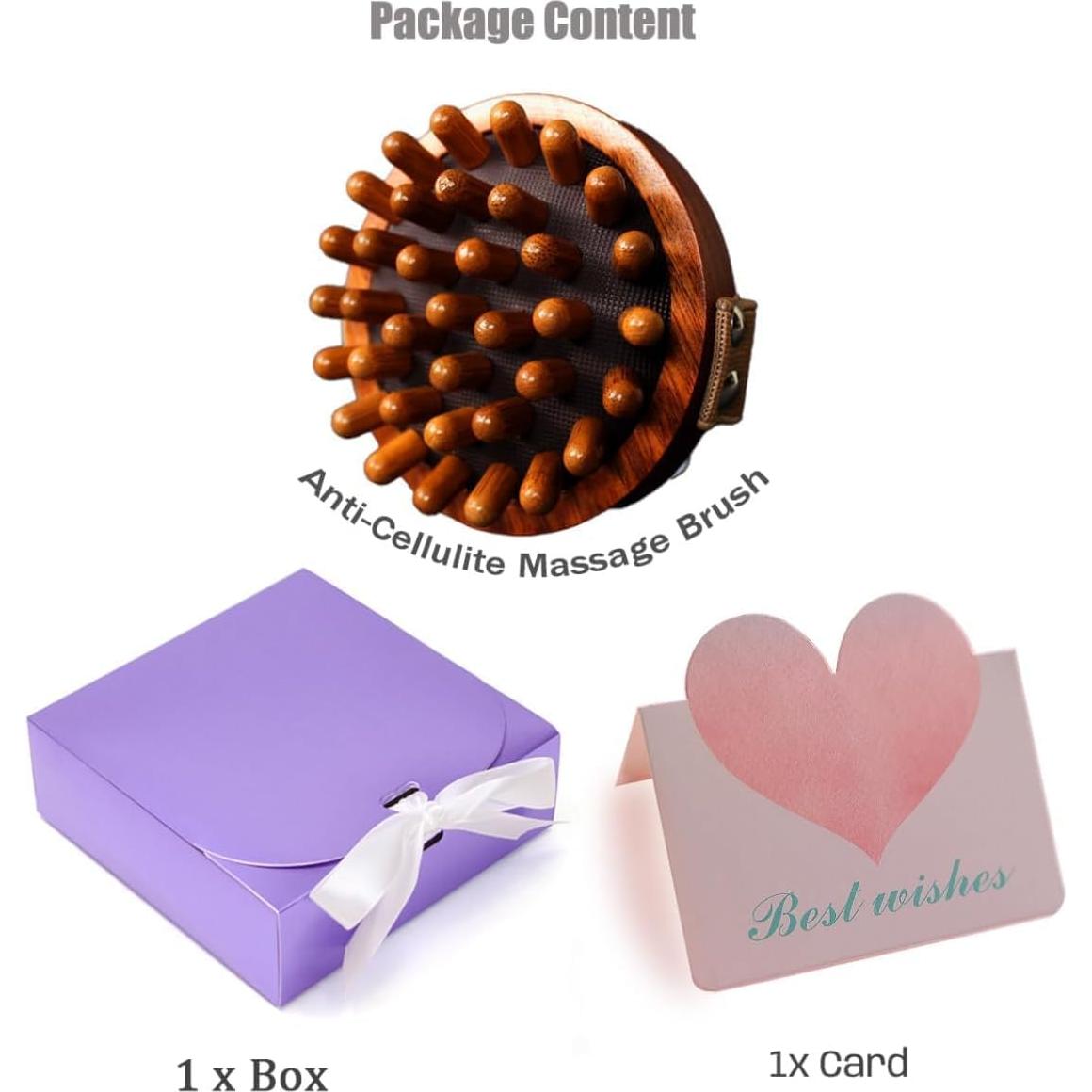 Cepillo de Masaje Anticelulitis Veryond de Madera Sapele 10cm