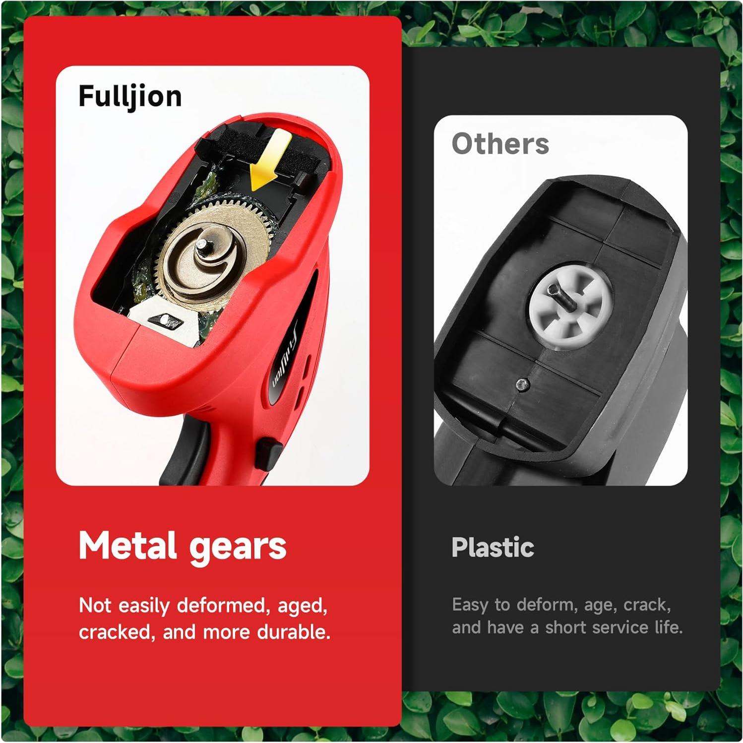 Cortadora de Setos Inalámbrica Fulljion 21V 2 en 1 con Baterías