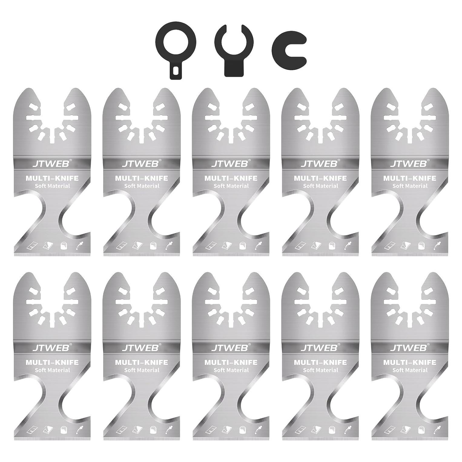 Cuchillas de Gancho Oscilante JTWEB 10PCS para Cortar Tejas