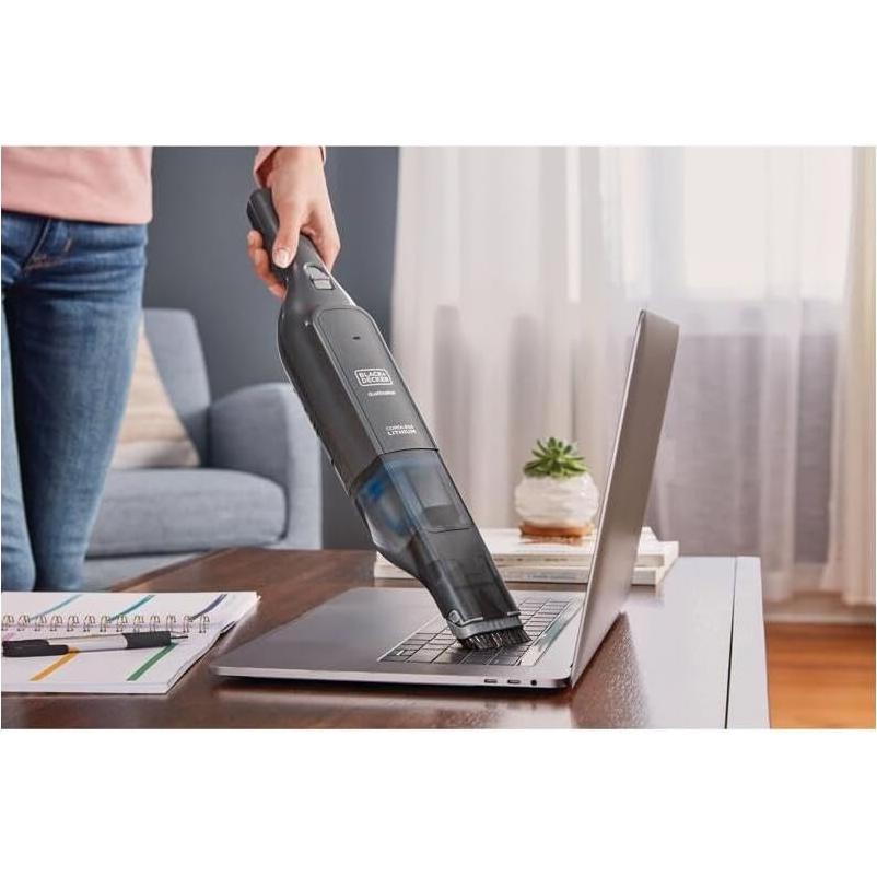 Aspiradora de Mano Inalámbrica BLACK+DECKER 12V Slim Gris