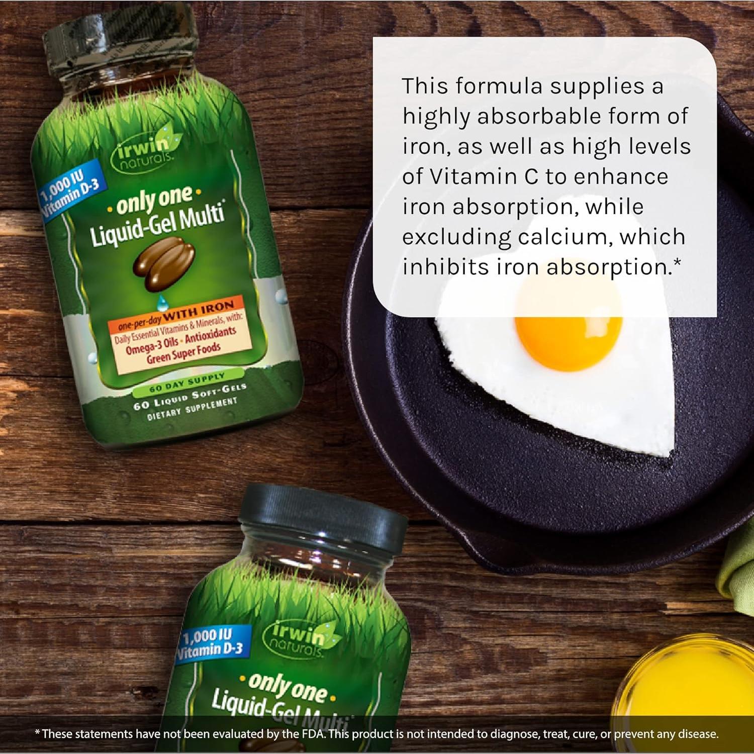 Irwin Naturals Solo Uno Multivitamínico con Hierro - 60 Gelatinas