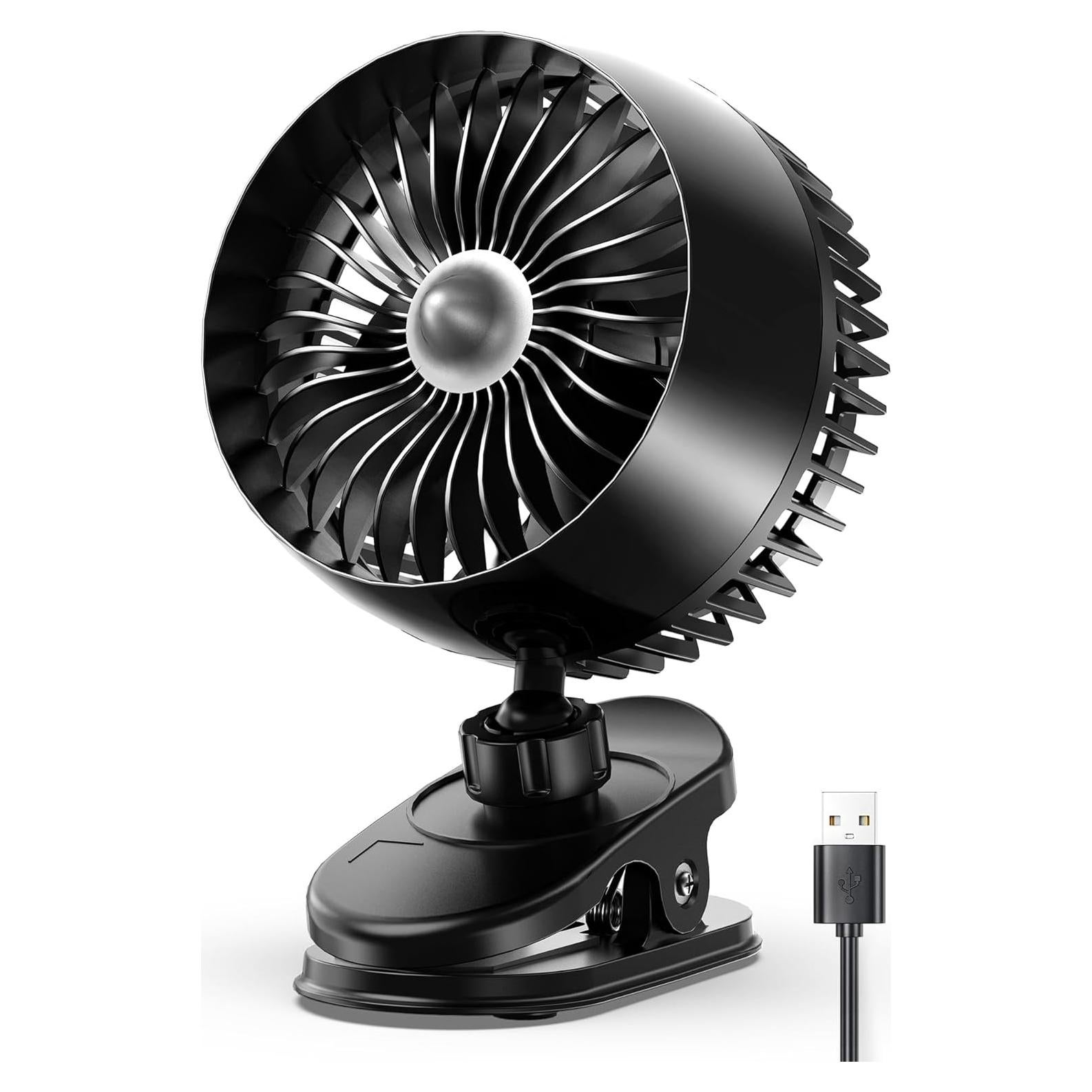 Ventilador de Clip Koonie USB, 3 Velocidades, Silencioso