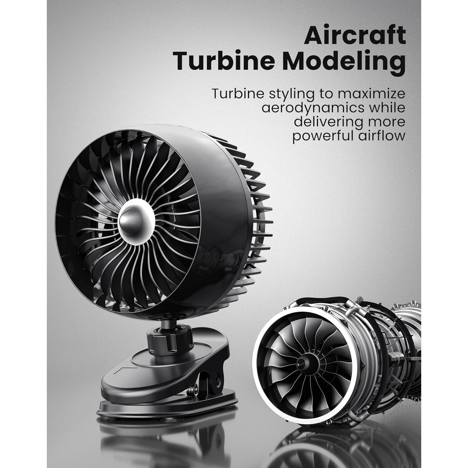 Ventilador de Clip Koonie USB, 3 Velocidades, Silencioso