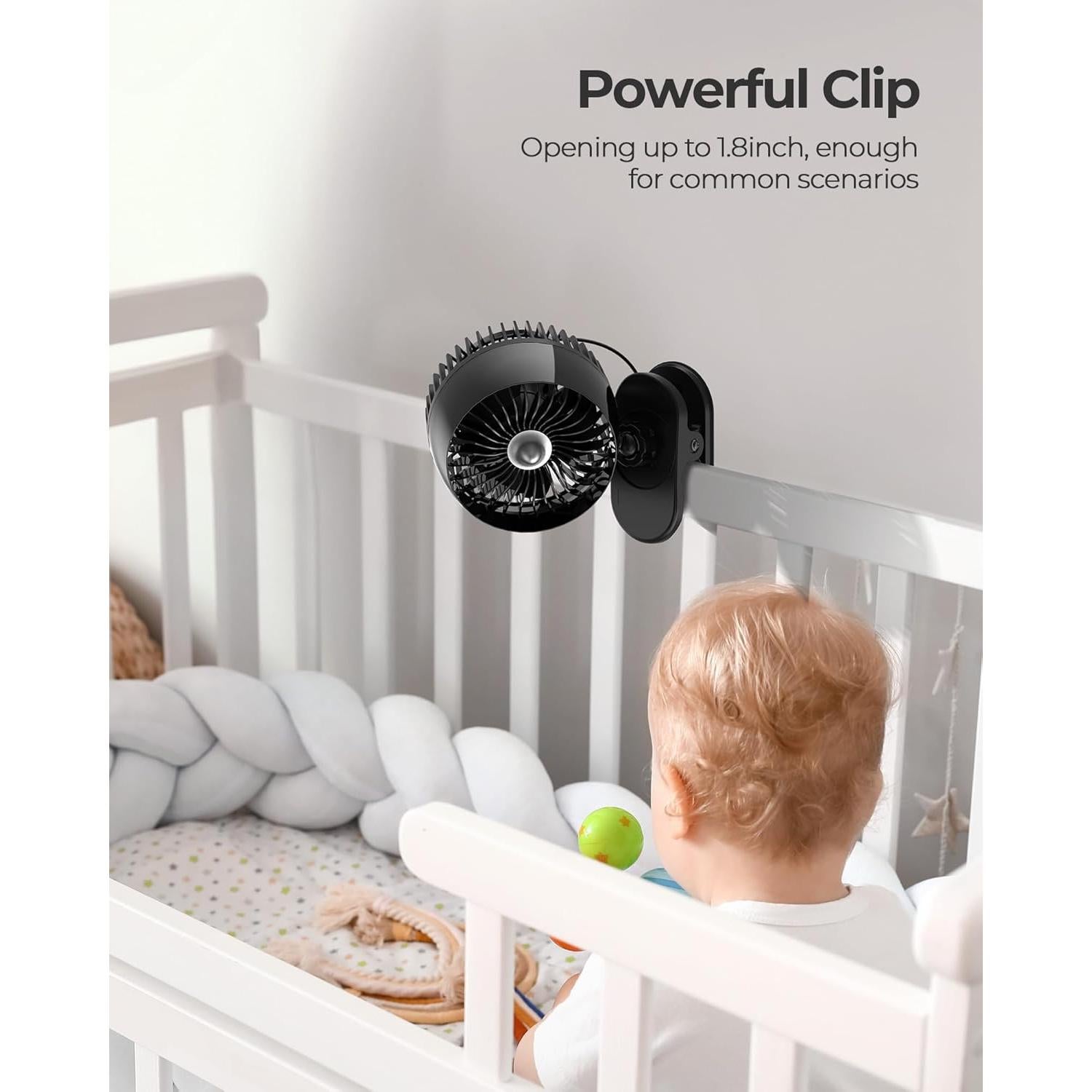 Ventilador de Clip Koonie USB, 3 Velocidades, Silencioso