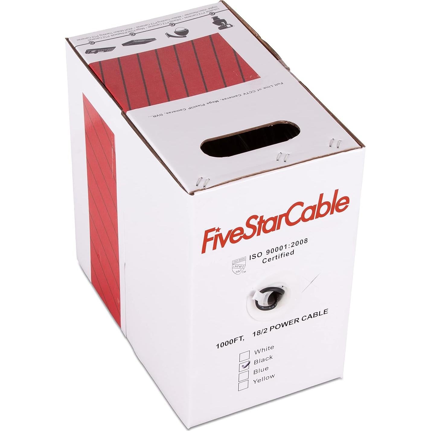 Cable de Bajo Voltaje 18 AWG 2 Conductores 1000 pies PVC Five Star