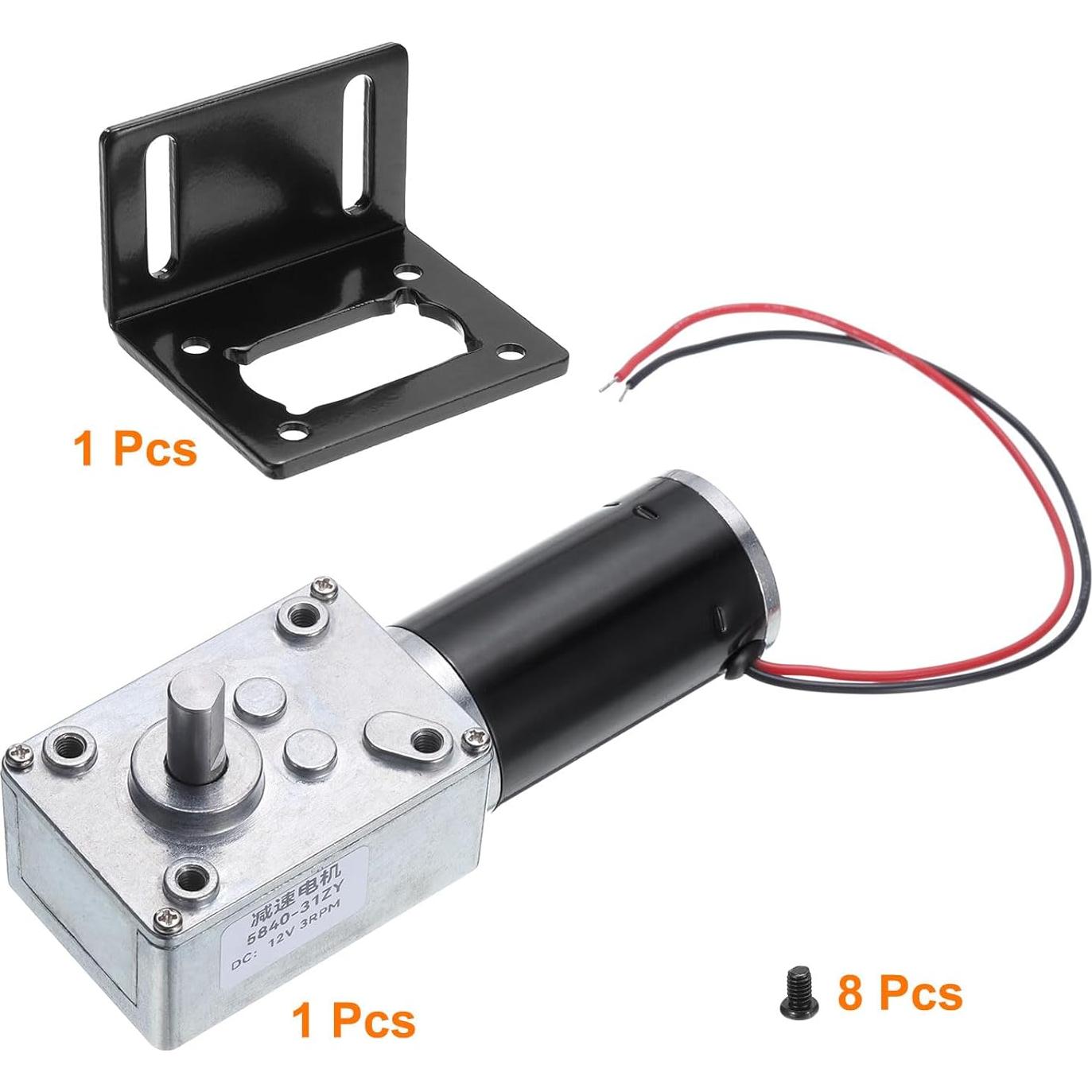 Motor de Engranaje DC 12V MECCANIXITY 3RPM 100kg.cm