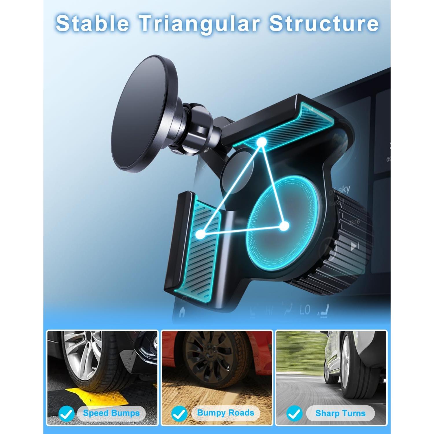Soporte de Cargador Inalámbrico 15W para Tesla Model 3/Y/Cybertruck