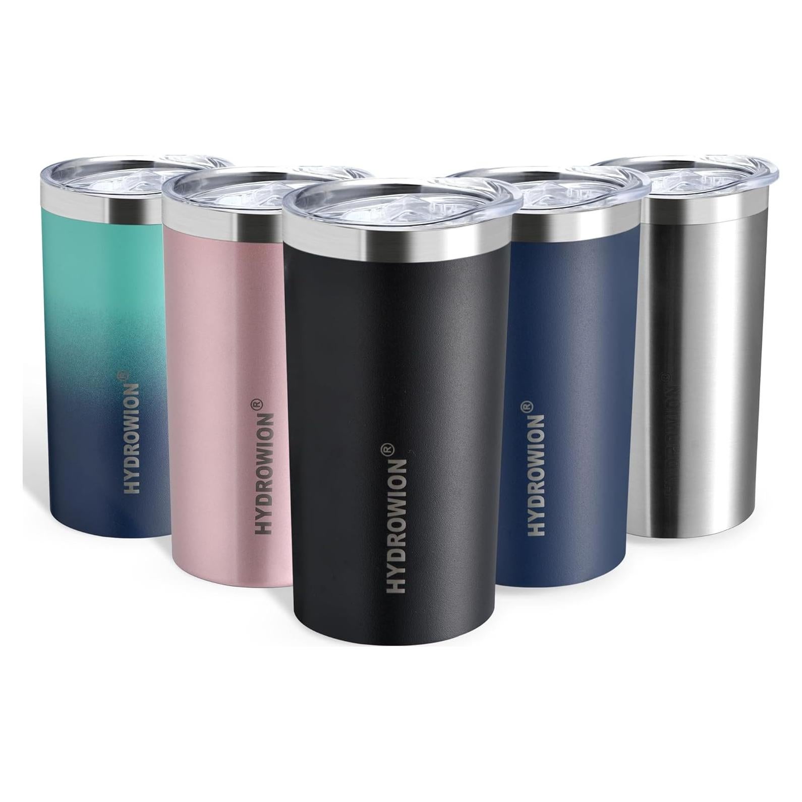 Vaso Aislado HYDROWION 12 oz Acero Inoxidable Negro con Tapa