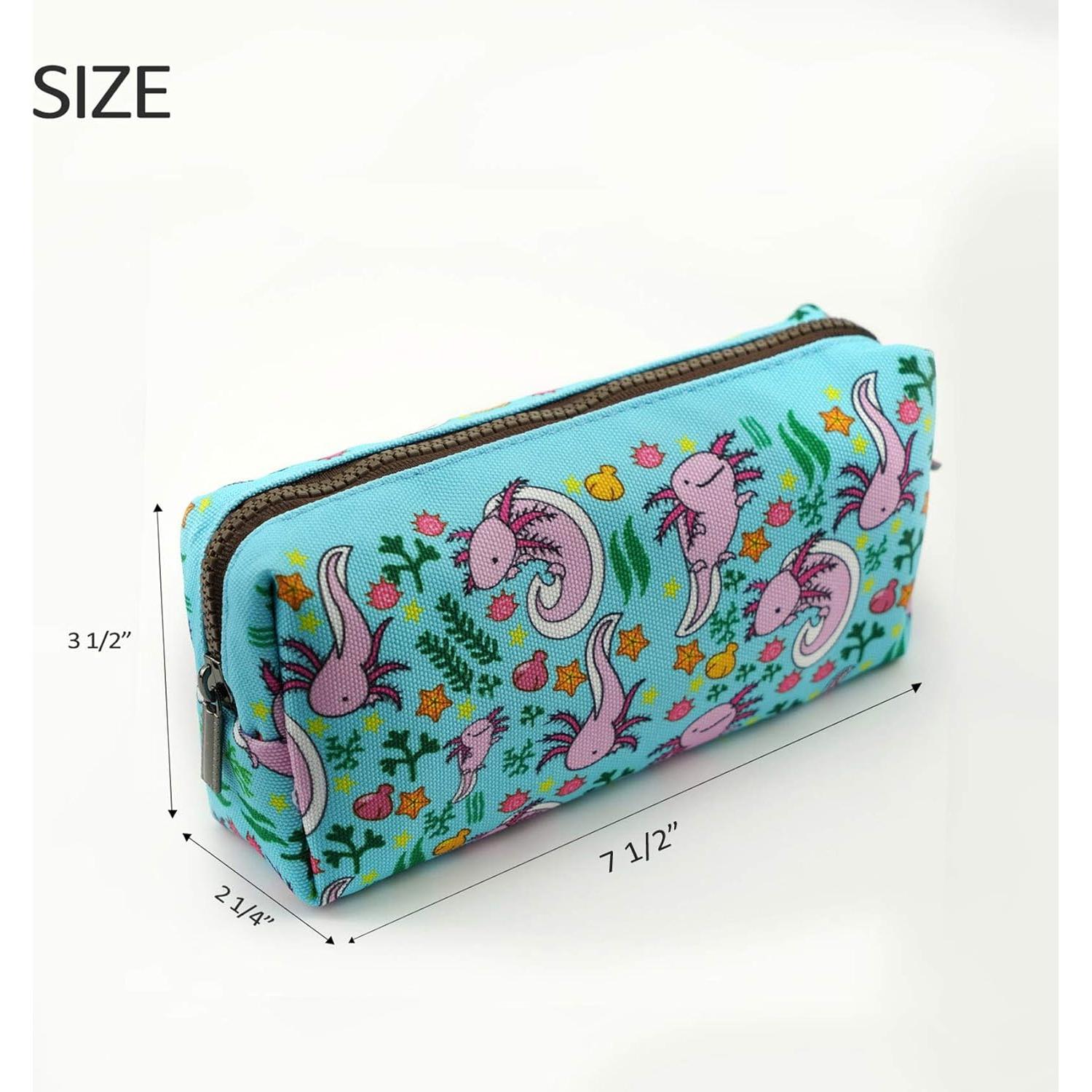 Estuche de Lápices LParkin Axolote 19x8.9x5cm Lienzo Azul