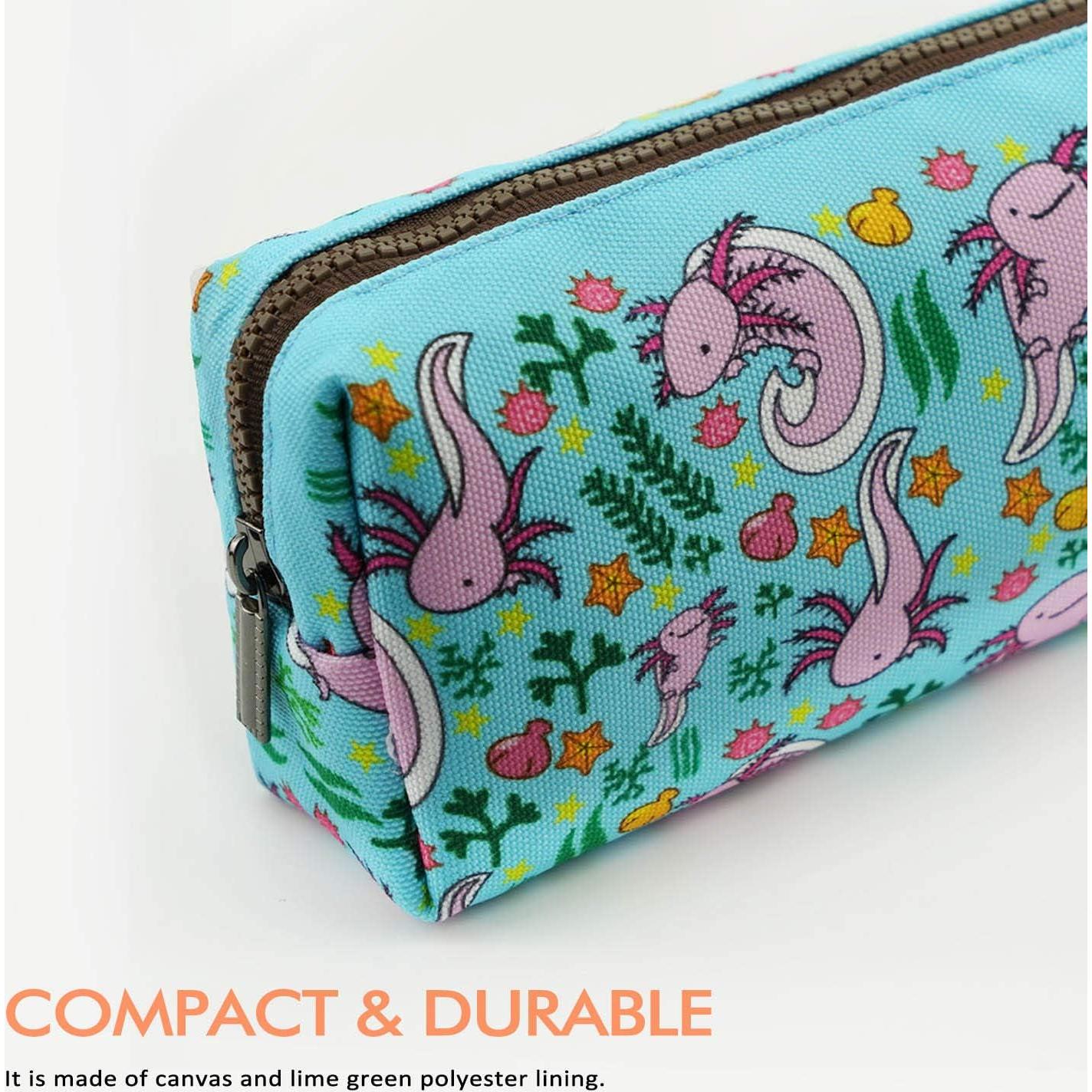 Estuche de Lápices LParkin Axolote 19x8.9x5cm Lienzo Azul