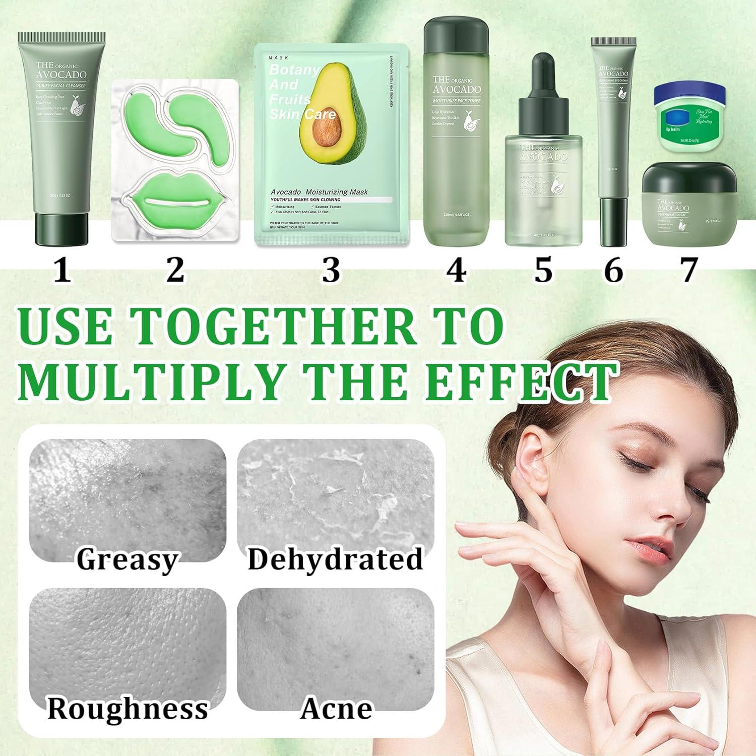 Kit de Cuidado de Piel 10 Piezas JunKuJK Hidratante