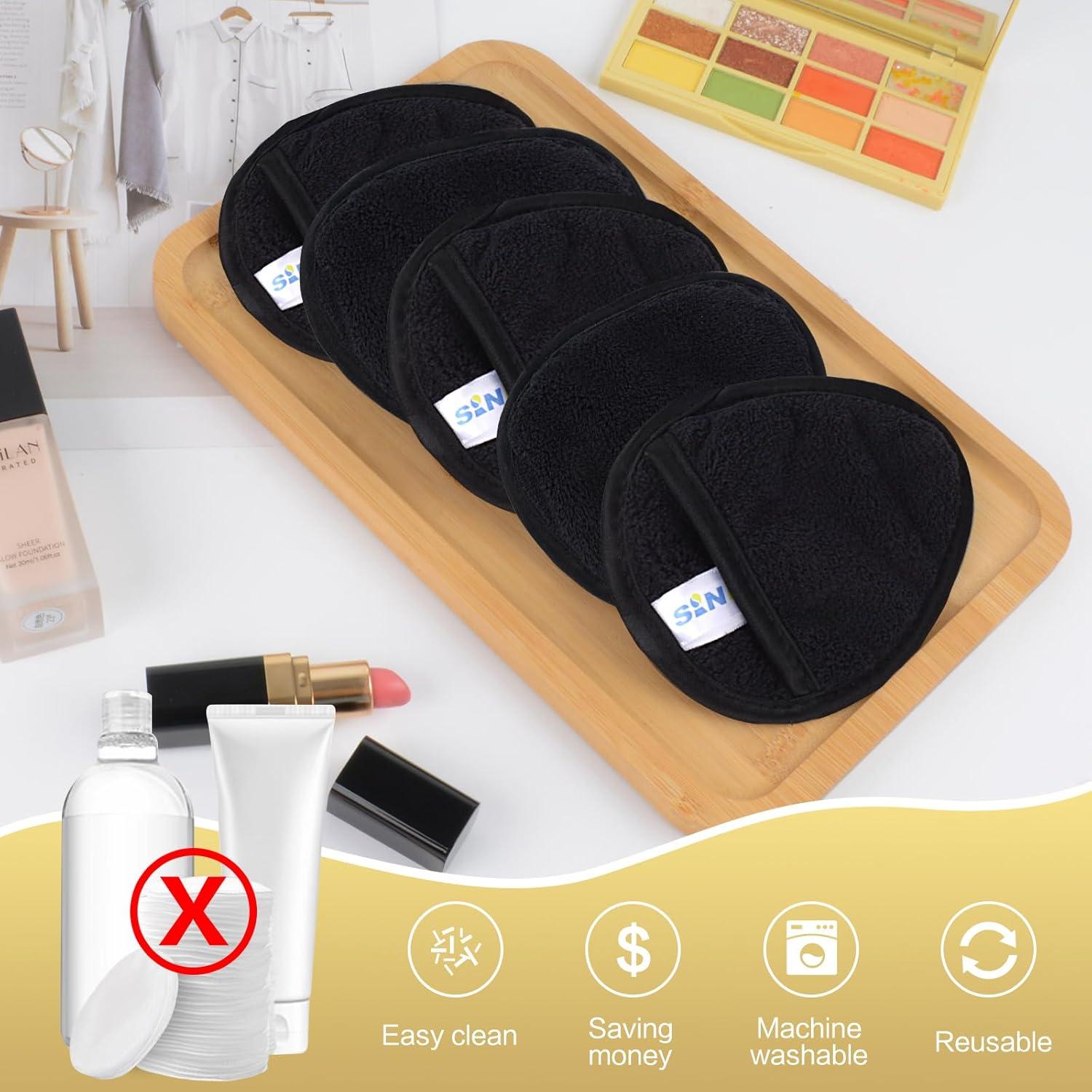 Almohadillas Reutilizables Desmaquillantes SINLAND - 6 Piezas Microfibra