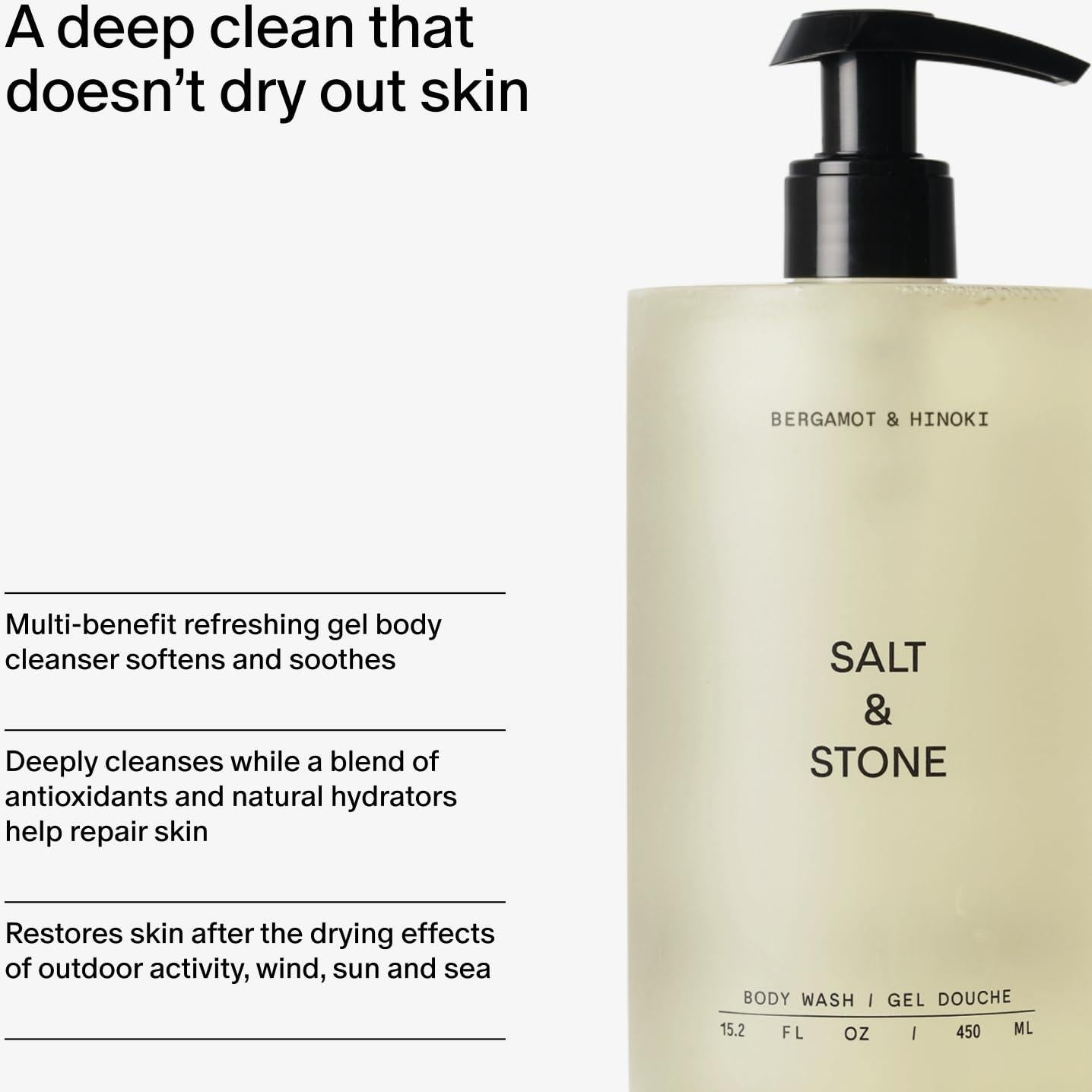 Jabón Corporal Salt & Stone 450 ml Bergamota y Hinoki