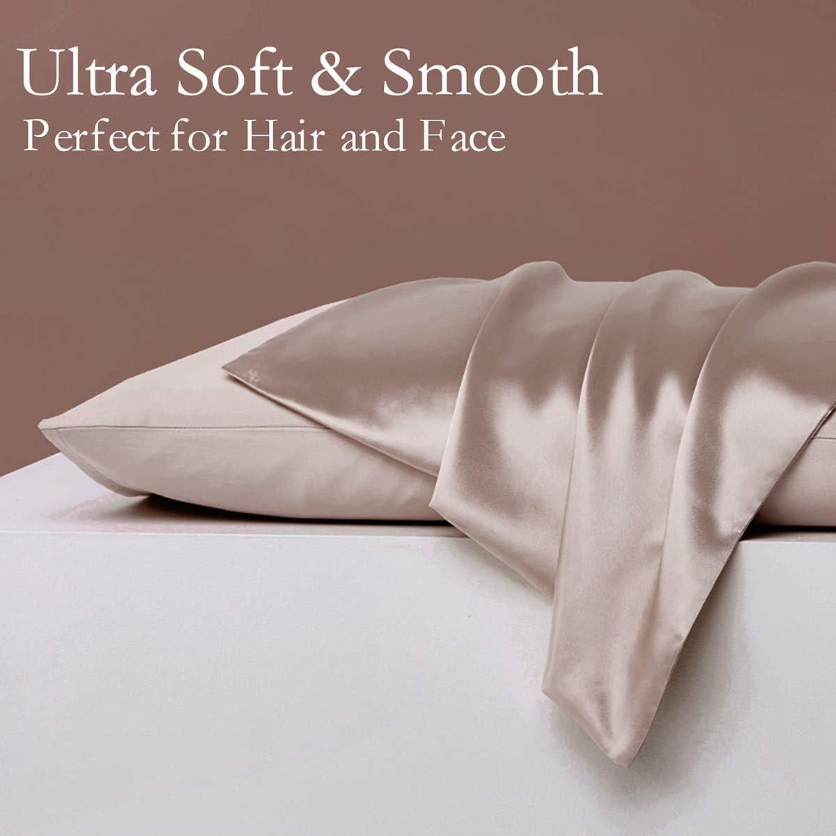 Funda de Almohada de Seda JOGJUE Estándar 100% Seda Morera