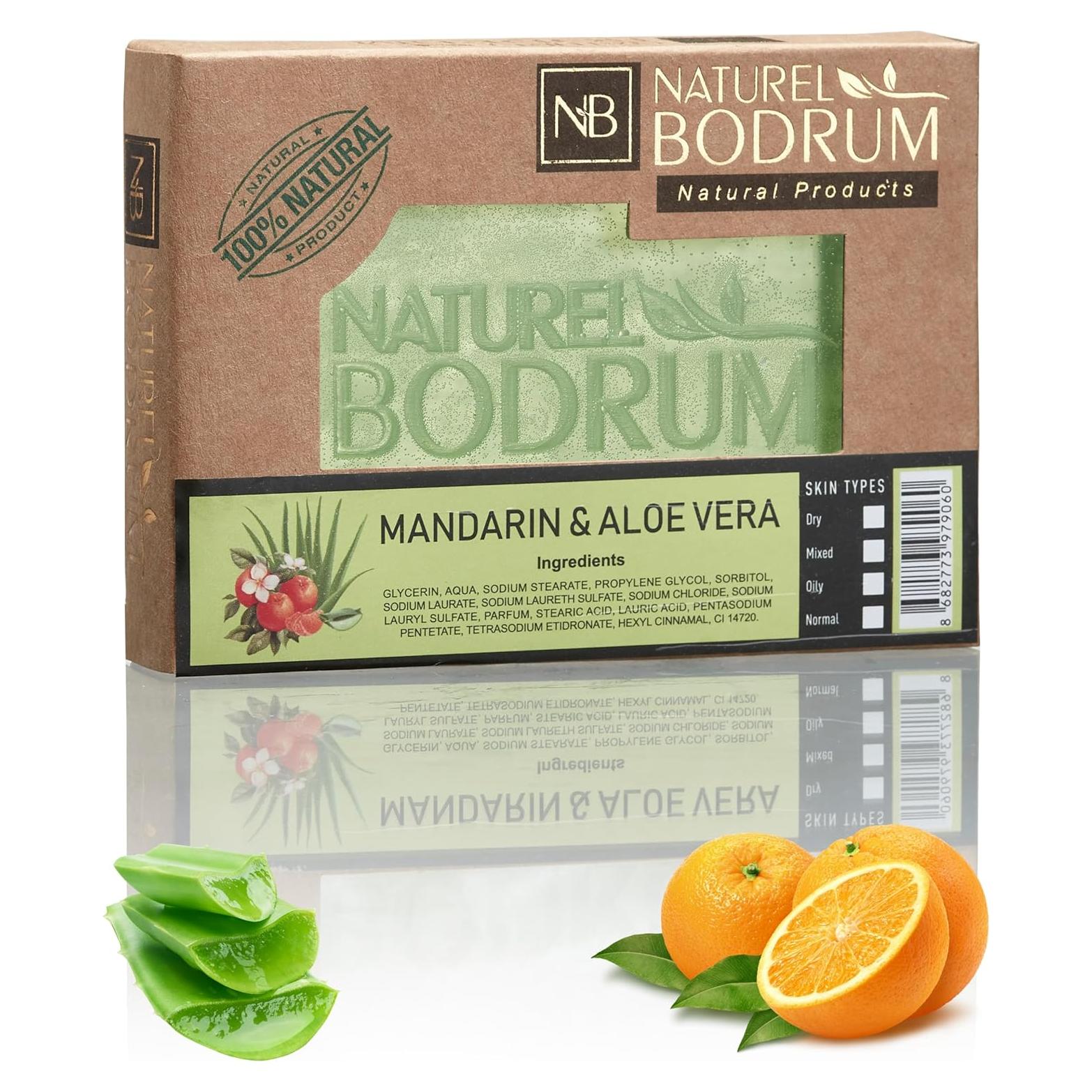 Barra de Jabón Orgánico Mandarina y Aloe Vera 100g - Natural Bodrum