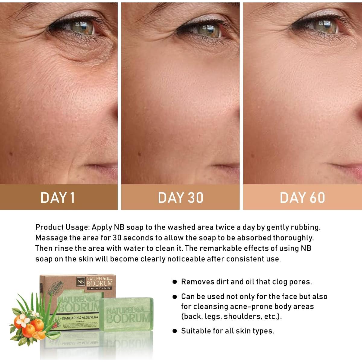 Barra de Jabón Orgánico Mandarina y Aloe Vera 100g - Natural Bodrum