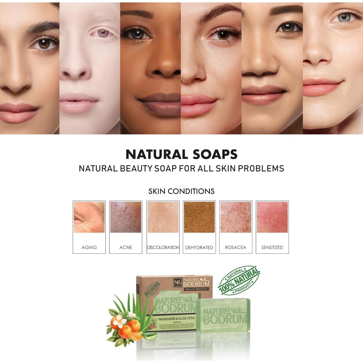 Barra de Jabón Orgánico Mandarina y Aloe Vera 100g - Natural Bodrum