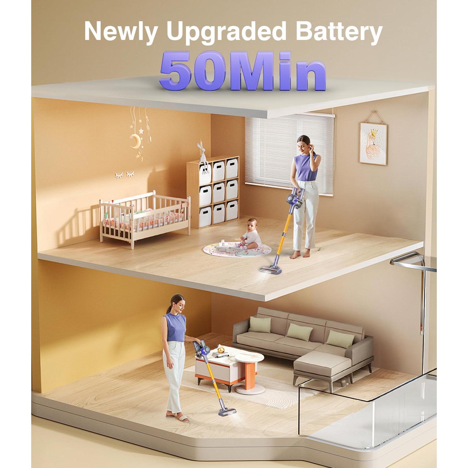 Aspiradora Inalámbrica MBYULO EHBR 450W 50min Batería