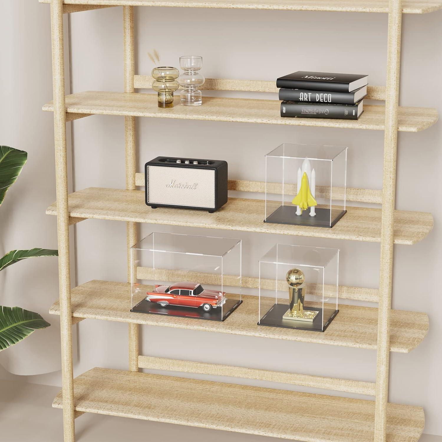 Caja de Exhibición Acrílica SVENJBB 25.4x25.4x35.6 cm con Base Negra