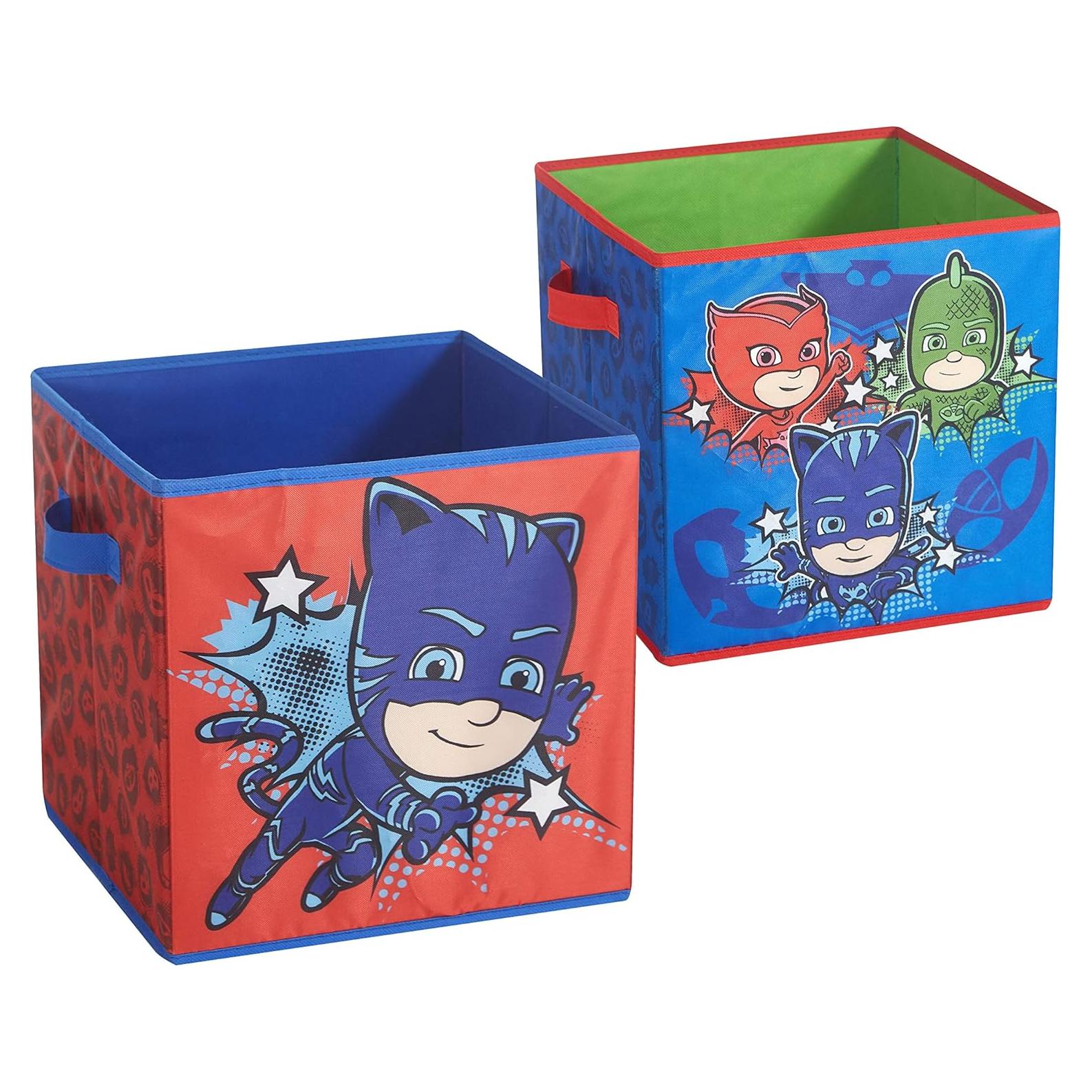 Cubos de Almacenamiento Colapsables PJ Masks con Luces LED - 2 Piezas