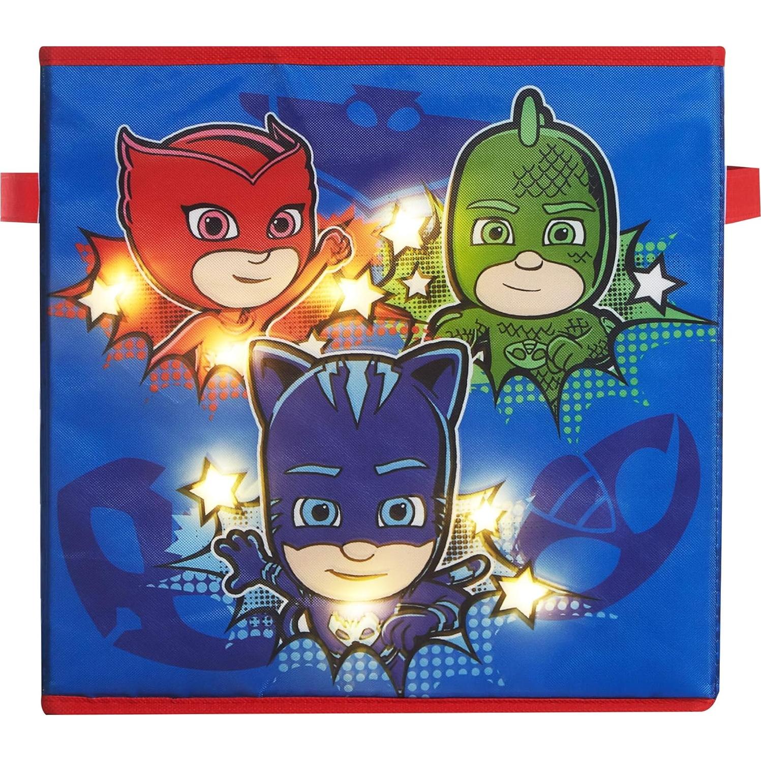 Cubos de Almacenamiento Colapsables PJ Masks con Luces LED - 2 Piezas