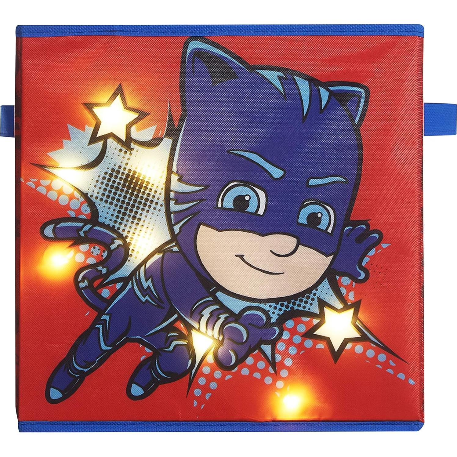 Cubos de Almacenamiento Colapsables PJ Masks con Luces LED - 2 Piezas