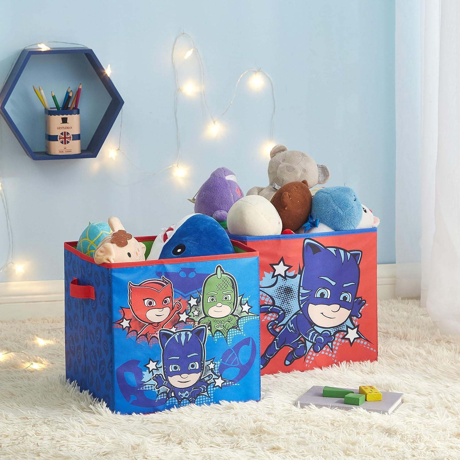 Cubos de Almacenamiento Colapsables PJ Masks con Luces LED - 2 Piezas
