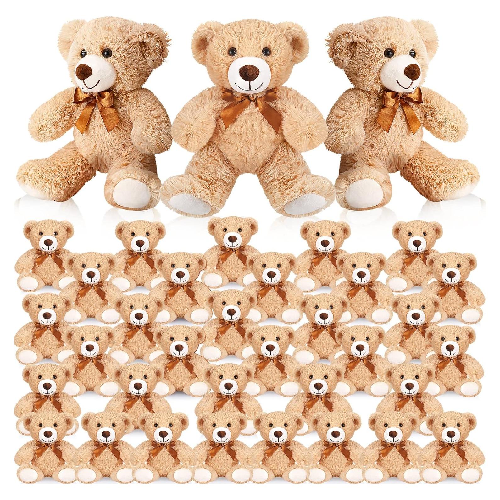 Osos de Peluche Suaves HyDren 36 Pcs 36 cm Marrón Claro