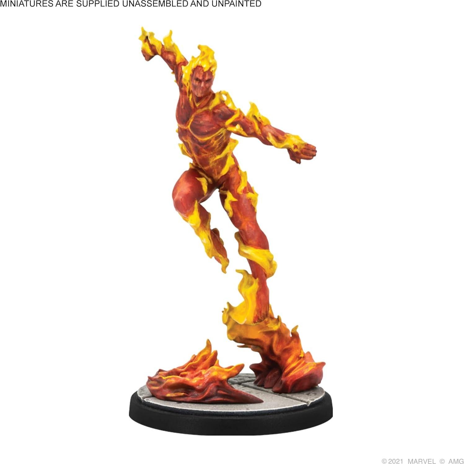 Juego de mesa Marvel Crisis Protocol Capitán América y Antorcha Humana