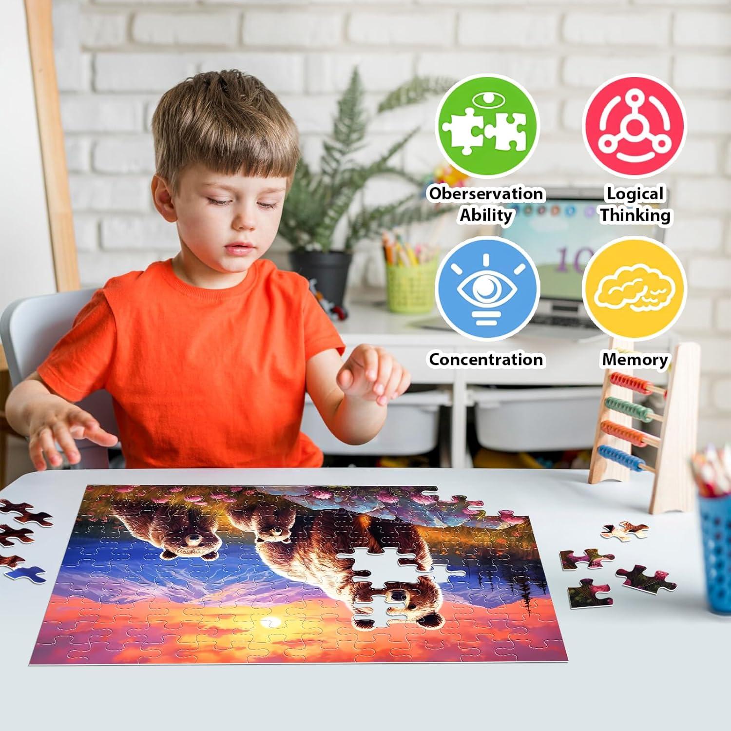 Rompecabezas de 100 Piezas Jeacirio Oso Marrón 38.1x26.9 cm