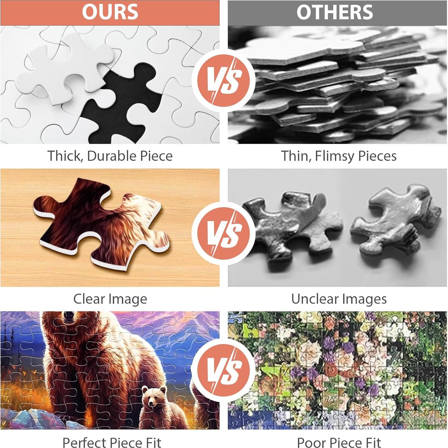 Rompecabezas de 100 Piezas Jeacirio Oso Marrón 38.1x26.9 cm