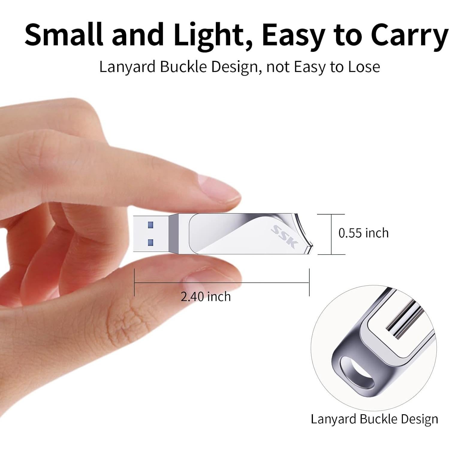SSK 64GB Unidad Flash USB C y USB A 3.2 Velocidad 200MB/s