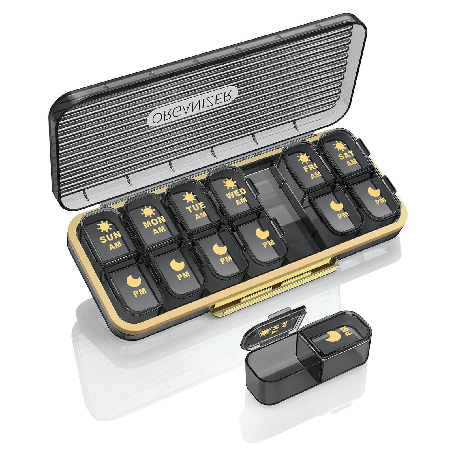 Organizador de Pastillas Acedada 2 Veces al Día Semanal 7 Días