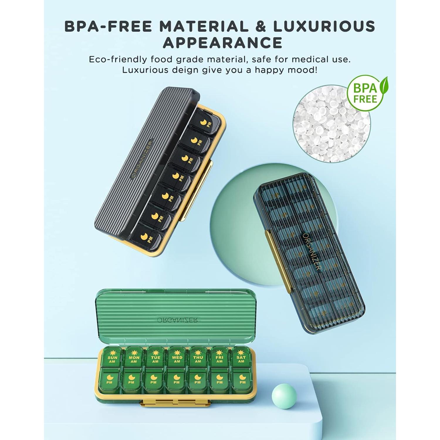 Organizador de Pastillas Acedada 2 Veces al Día Semanal 7 Días