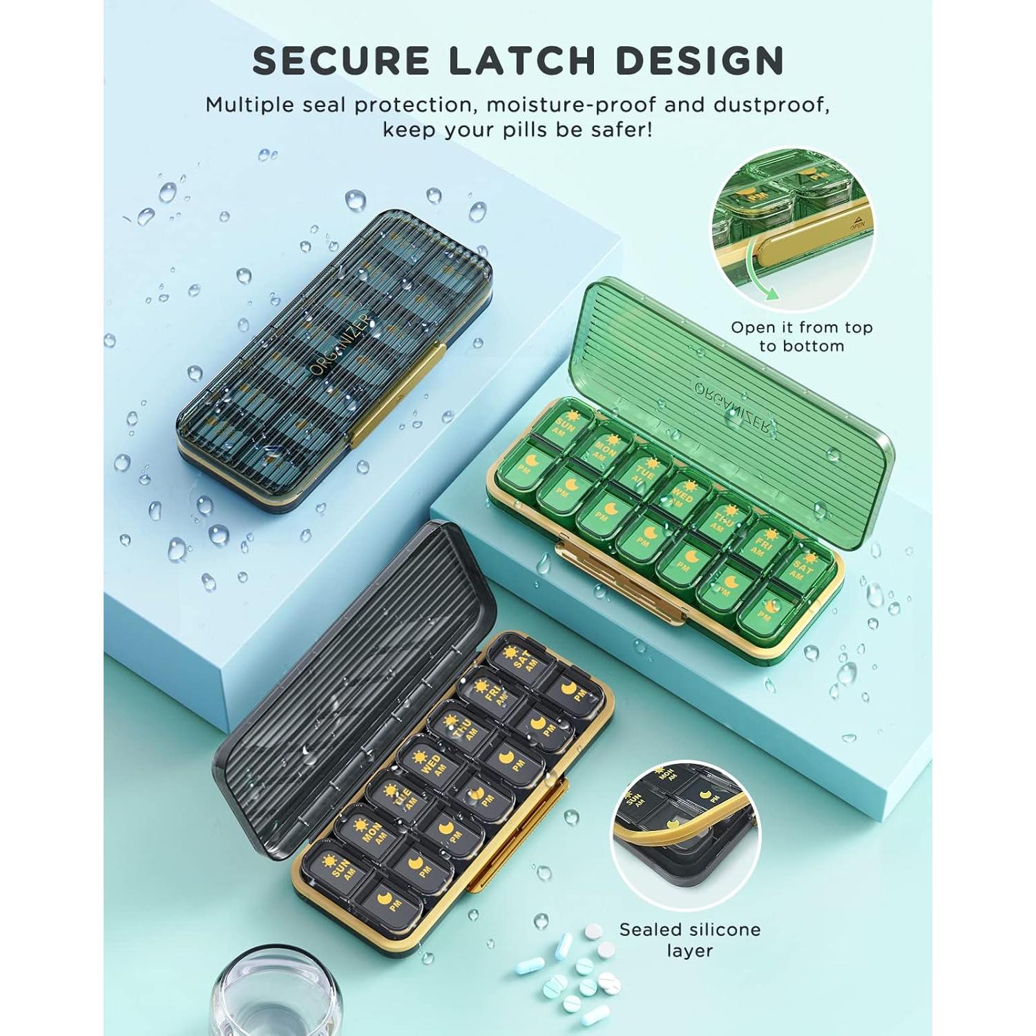 Organizador de Pastillas Acedada 2 Veces al Día Semanal 7 Días