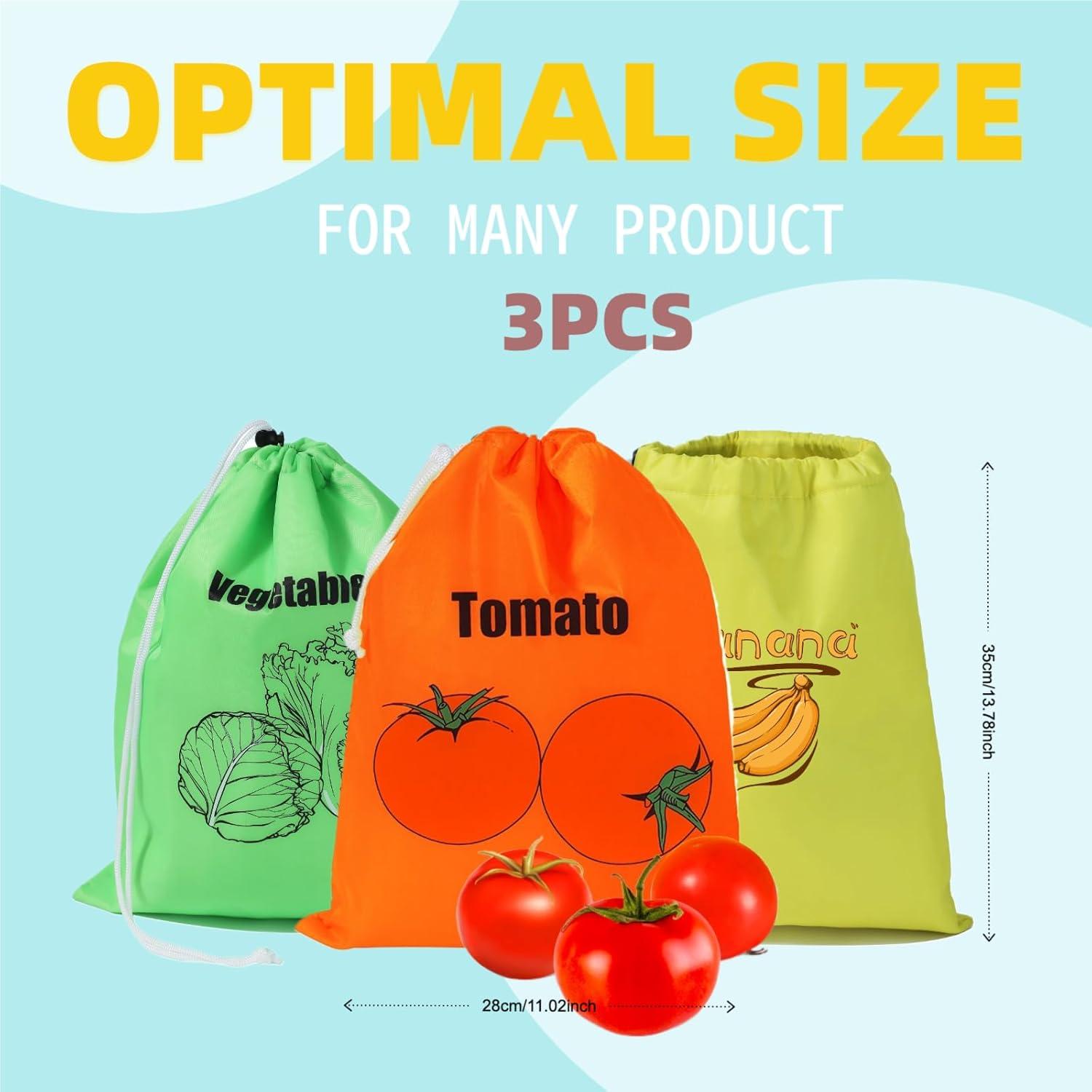 Bolsas Reutilizables TinyCharms para Almacenamiento Fresco 3 Pcs