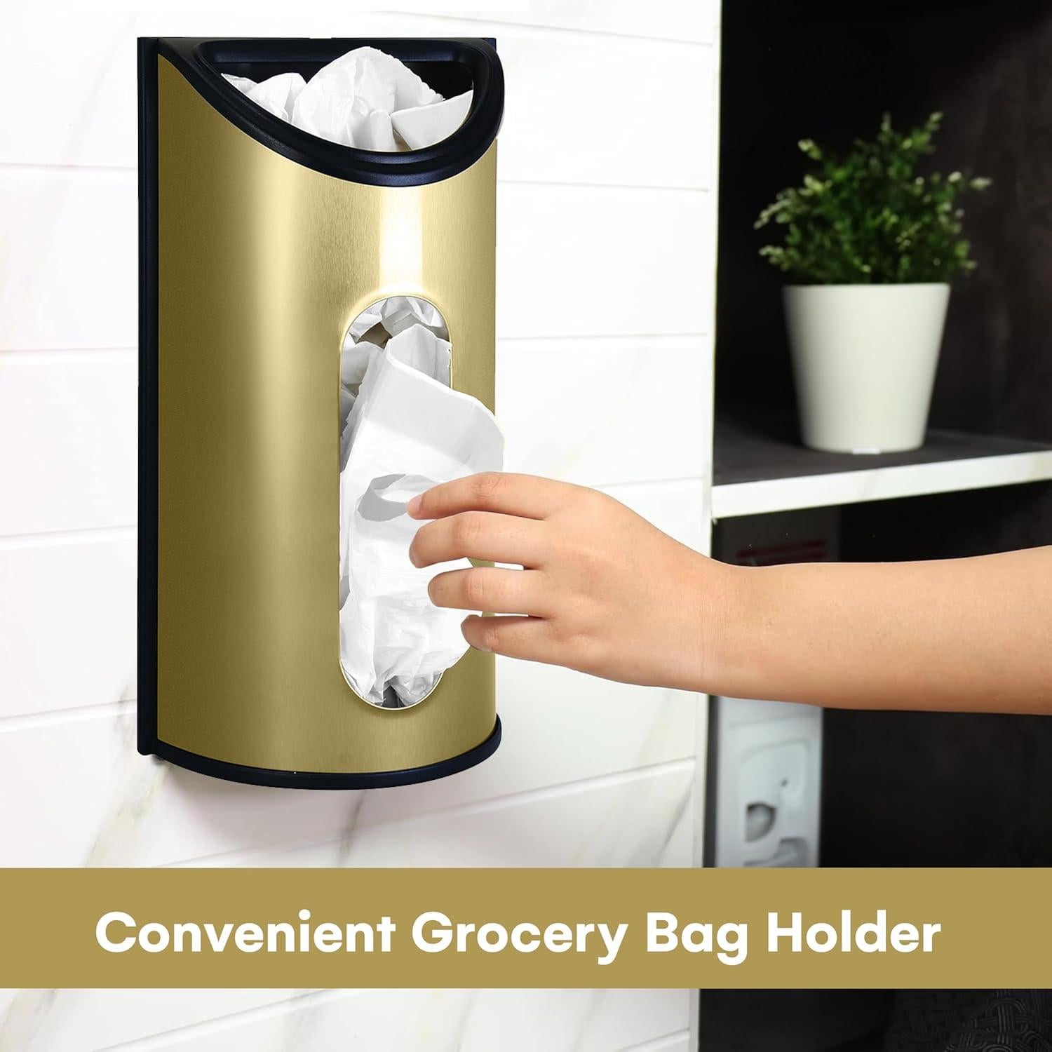 Dispensador de Bolsas de Plástico Greenco - Acero Inoxidable Cepillado