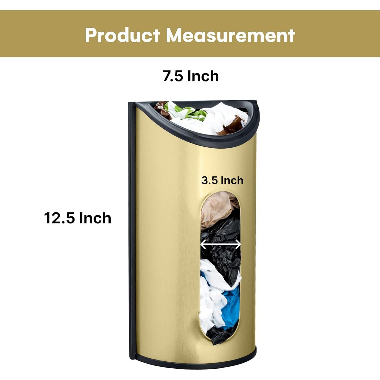Dispensador de Bolsas de Plástico Greenco - Acero Inoxidable Cepillado