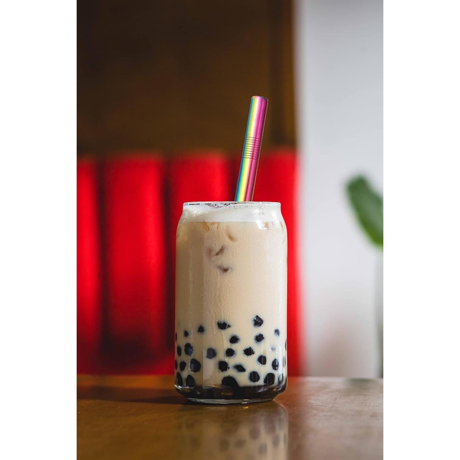 Popotes Reutilizables Morneve de Acero Inoxidable 10" para Boba