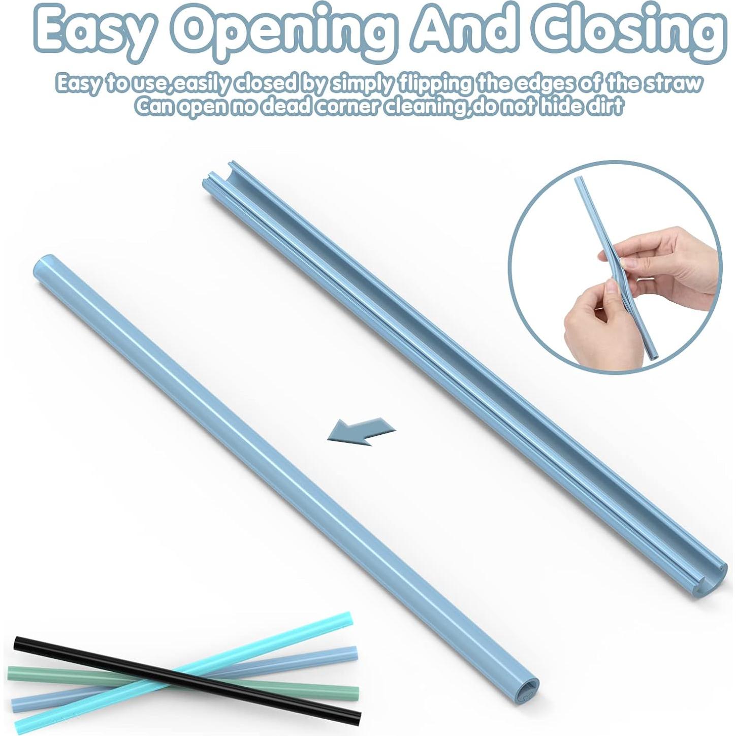 Popotes Reutilizables de Silicona Happy Create 20 cm 8 mm 8 Unidades