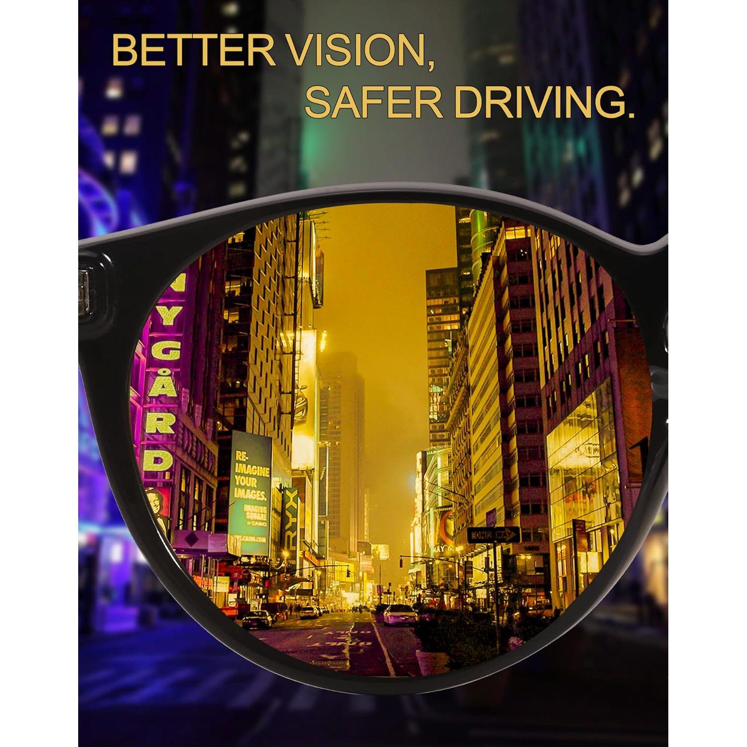 Gafas de Conducción Nocturna LVIOE Amarillas Polarizadas