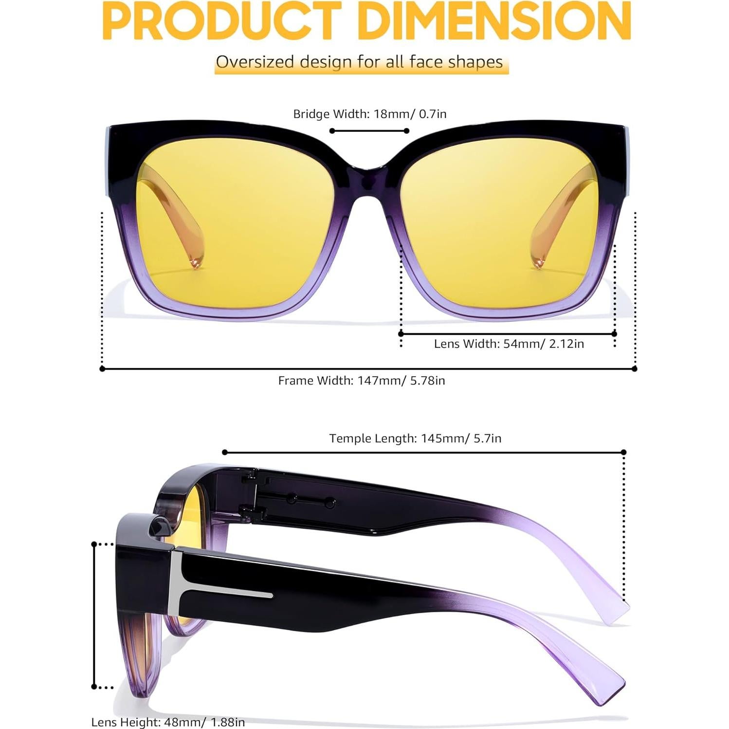 Gafas de Visión Nocturna LVIOE Polarizadas para Mujeres