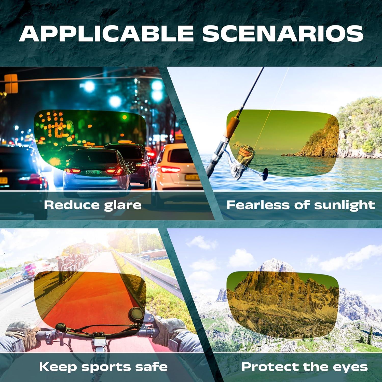 Gafas de Visión Nocturna Ambeye UV400 Antirreflejo Lente Amarillo