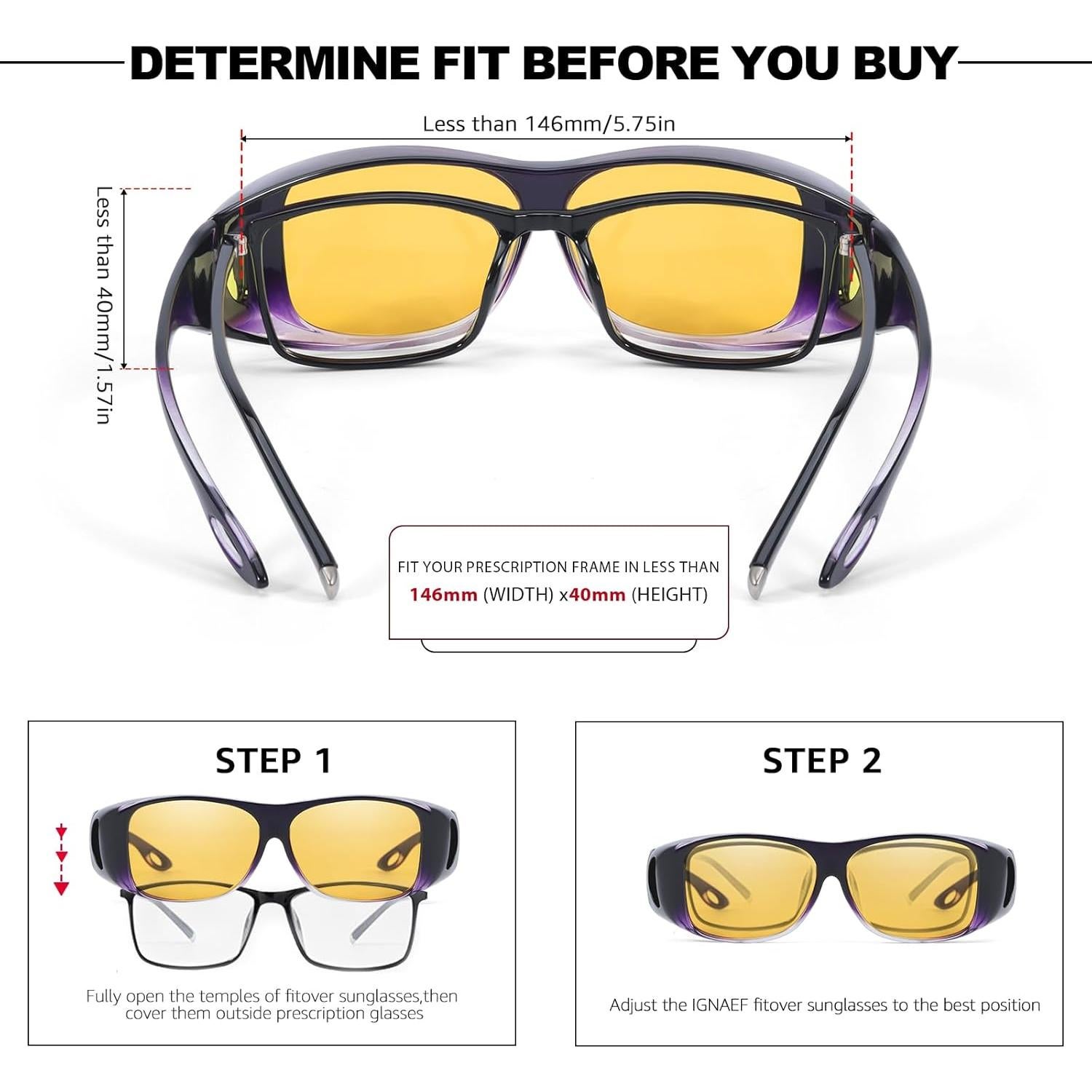 Gafas de Visión Nocturna Polarizadas Fit Over IF8143