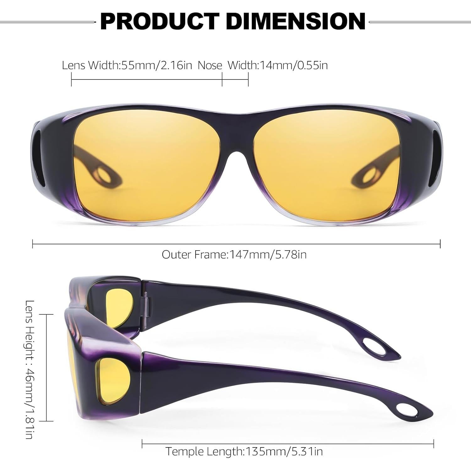 Gafas de Visión Nocturna Polarizadas Fit Over IF8143