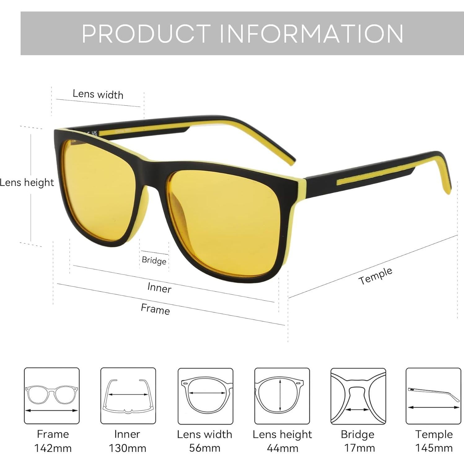 Gafas de sol polarizadas ZENOTTIC para hombres UV400 TR90