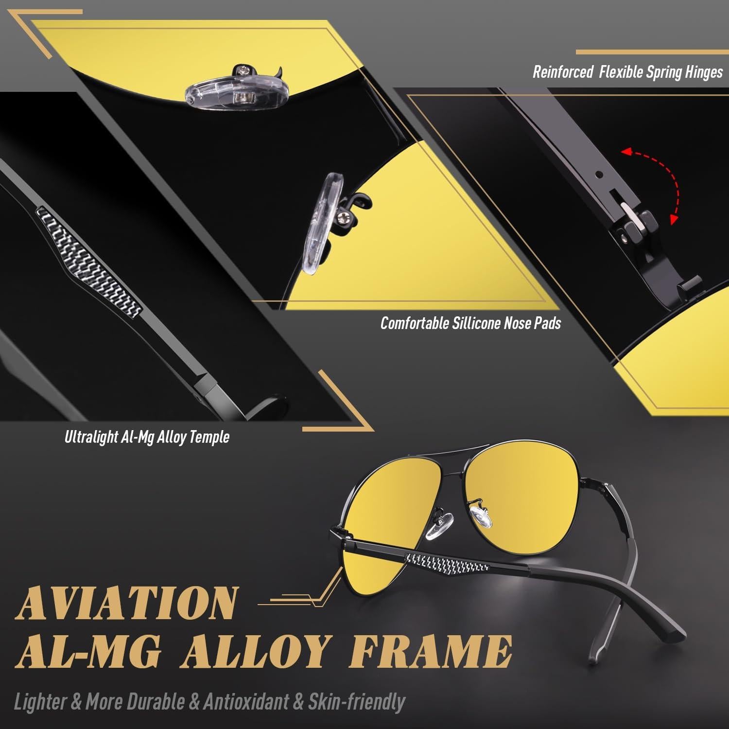 Gafas de sol polarizadas CGID Al-Mg UV400 para hombres y mujeres