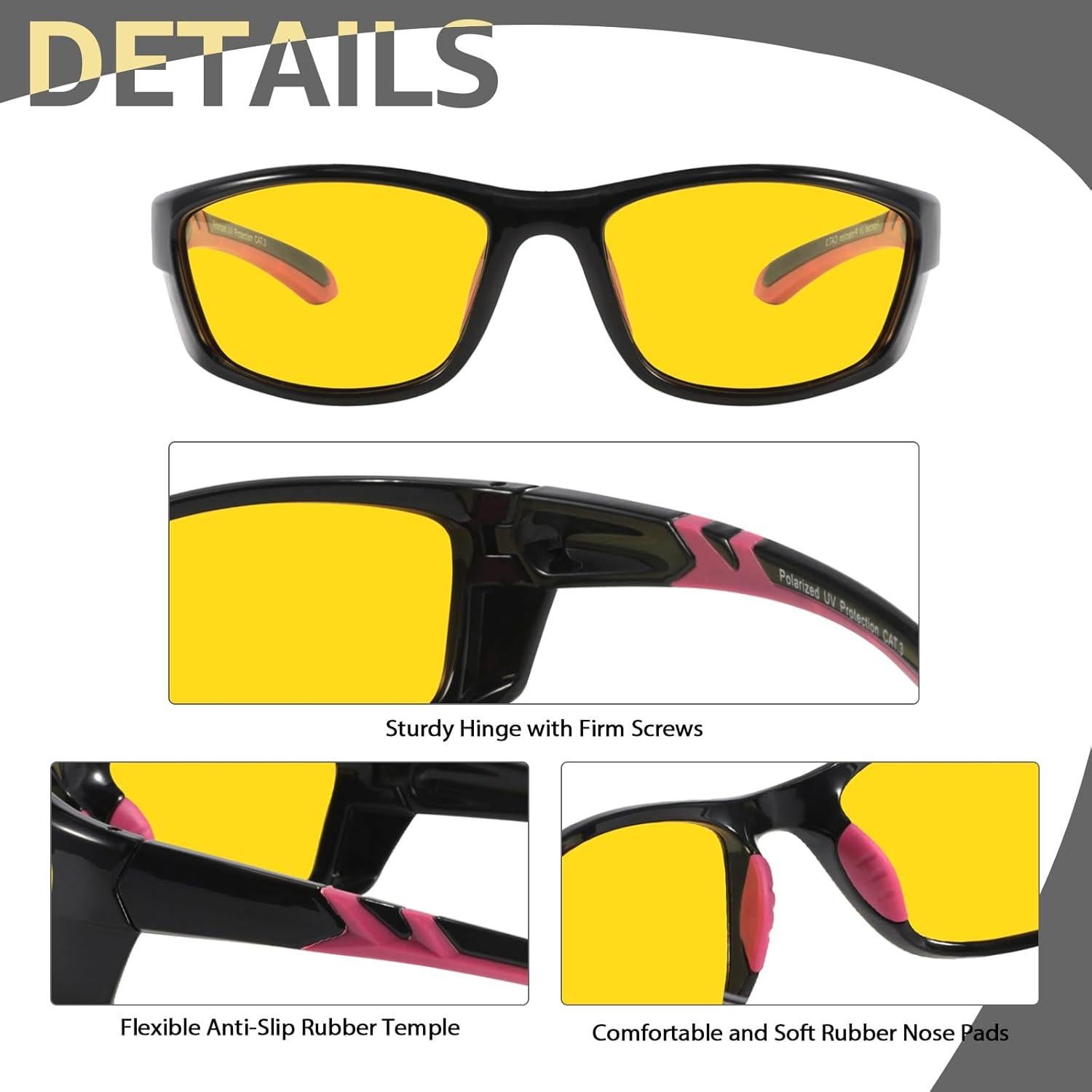 Gafas de visión nocturna Myiaur para mujeres, polarizadas